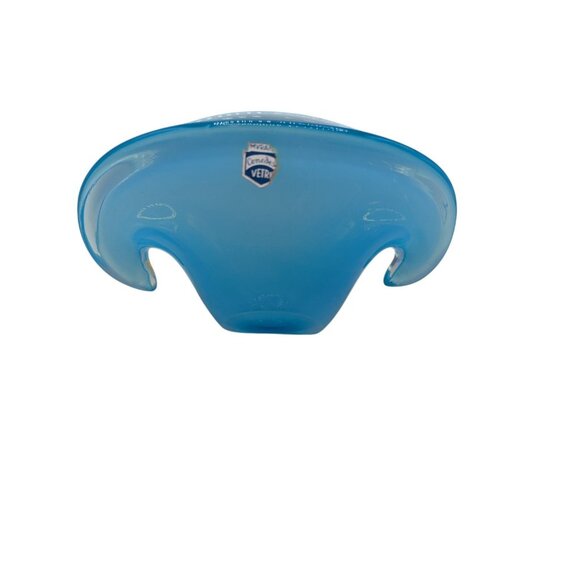 Vintag Italian Azzura Blue Clamshell Vase - Picture 10 of 14